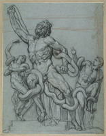 K III 033
<br/>
Laokoön en zijn zonen door slangen gedood
<br/>
<em>Goltzius, Hendrick (1558-1617)</em>